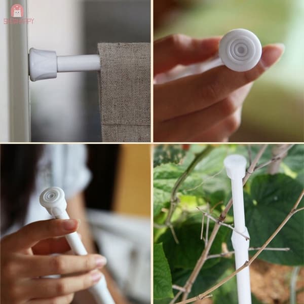 Teleskopisk brusestang justerbar gardinstang 30-50 cm + gratis