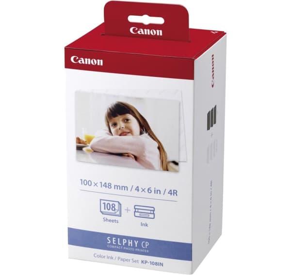 Canon fotopapir + blekksett KP-108IN 10x15cm 108 ark