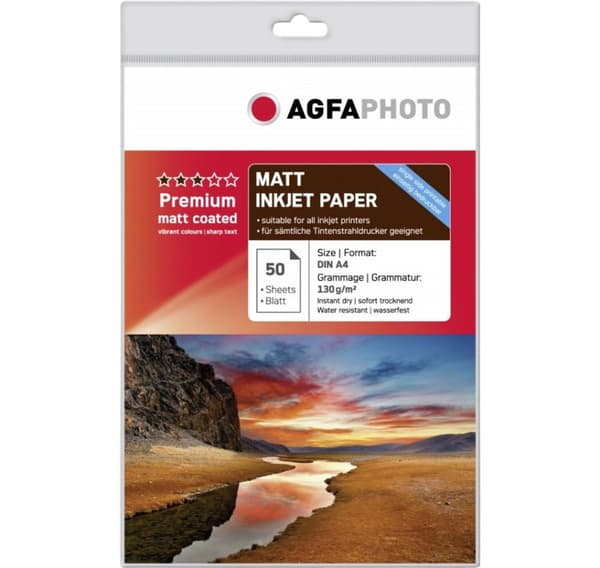 Agfaphoto fotopapper A4 Premium matt 130g 50 ark