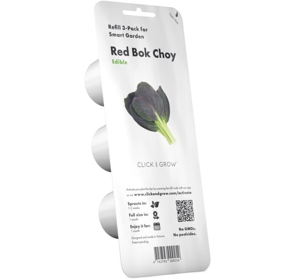 Click & Grow Smart Garden -täyttö Punane Bok Choy 3kpl