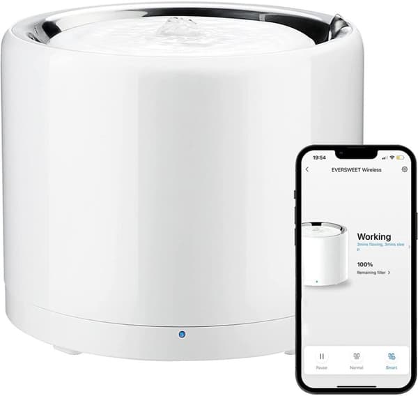 PETKIT, smart dricksfontän för husdjur, Eversweet 3 Pro (trådlös pump)
