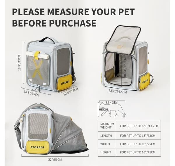 PETKIT, kæledyrsbærer, BP3 X ZONE