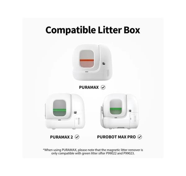 PETKIT, Pura Max 2 mineralsandstrø, grønt + magnetisk kattesandfjerner
