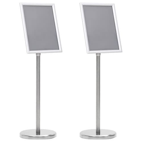 A4 Pelarställen 2 st Silver Aluminiumlegering