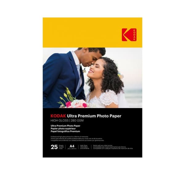 Kodak valokuvapaperi A4 Ultra Premium kiiltävä 280g 25 arkkia