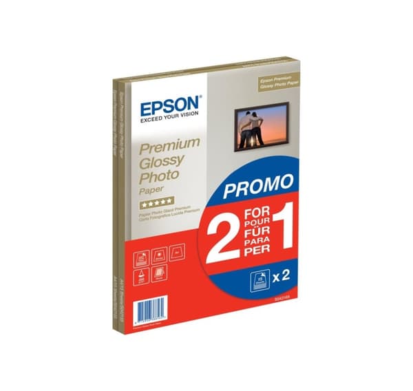 Epson valokuvapaperi A4 Premium Glossy 255g 2x15 arkkia
