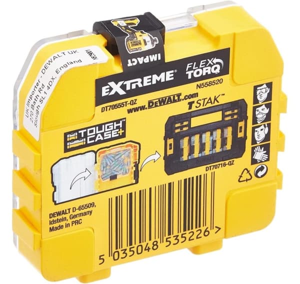 DEWALT, DT70555T-QZ Extreme FLEXTORQ 25kpl Set PH2 25mm pienessä bulkkisäilytyskotelossa