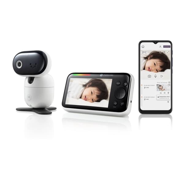 Motorola, Wi-Fi HD -moottoroitu videoitkuhälytin, PIP1610 HD CONNECT 5.0" Valkoinen