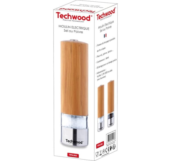 Techwood sähköinen suola- ja pippurimylly TPS-262