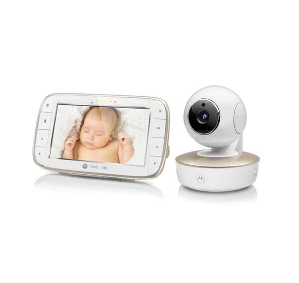 Motorola, kannettava Wi-Fi-videoitkuhälytin joustavalla pinnasänkytelineellä, VM855 CONNECT 5,0"