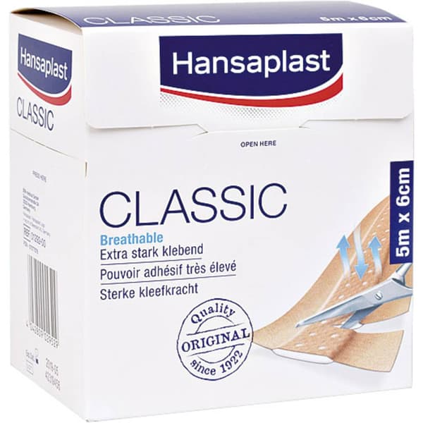 Hansaplast KB.T4107.001 Plåster 5 m x 6 cm 5 m