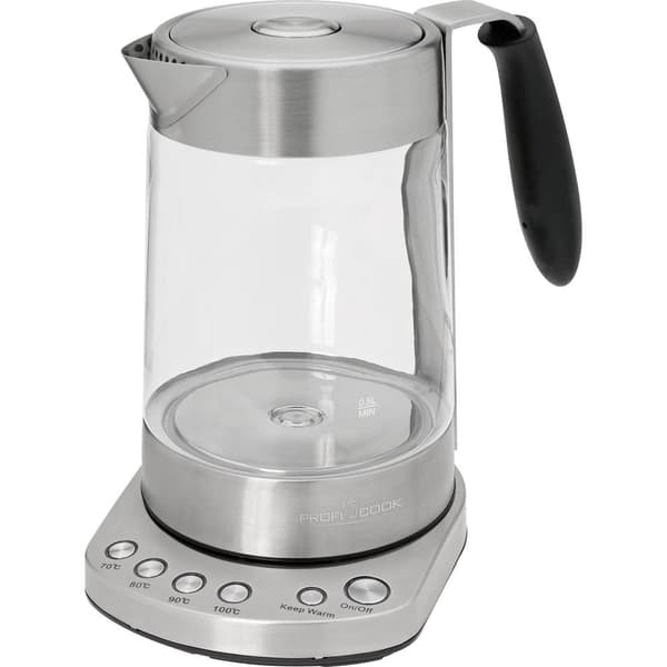 Profi Cook PC-WKS 1020 G Kaffe-/ Tekokare Rostfritt stål, Glasklar