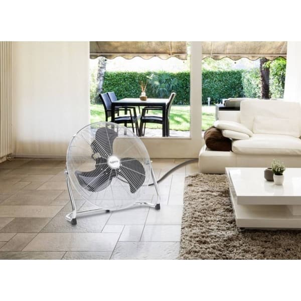 Sygonix FE-50A Golvfläkt 140 W (Ø x H) 59 cm x 59 cm Silver