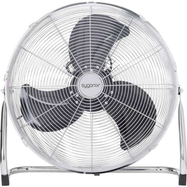 Sygonix FE-50A Golvfläkt 140 W (Ø x H) 59 cm x 59 cm Silver