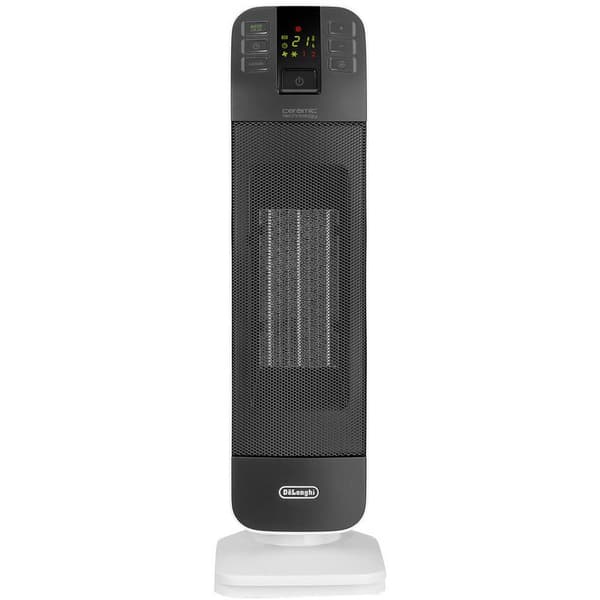 DeLonghi 0114662000 Keramisk värmefläkt 60 m³ Svart, Grå Svart, Vit