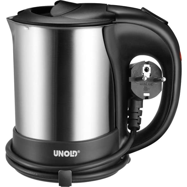 Unold 18575 Reis-set Vattenkokare kabel Rostfritt stål, Svart Kapacitet: 0.5 l