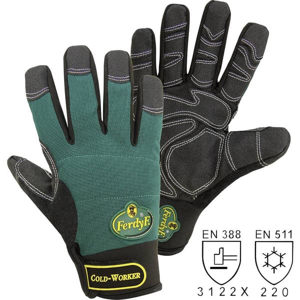FerdyF. Mechanics COLD WORKER 1990-9 Clarino®-konstläder Monteringshandskar Storlek (handskar): 9, L EN 388, EN 407 CAT