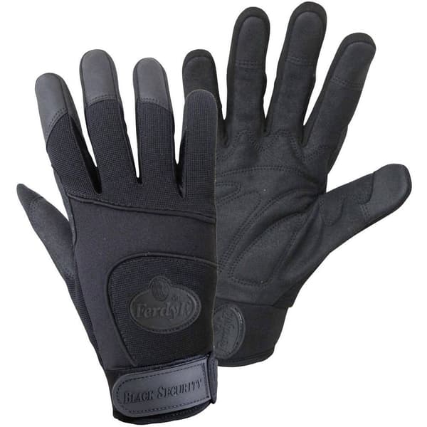 FerdyF. BLACK SECURITY Mechanics 1911-10 Clarino®-konstläder Monteringshandskar Storlek (handskar): 10, XL EN 388 CAT I