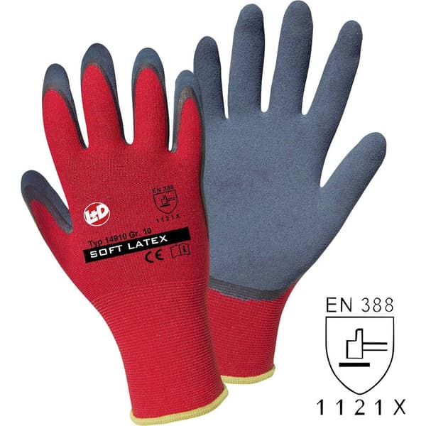 Leipold Doehle Soft Latex 14910-8 Polyester Arbetshandske Storlek (handskar): 8 EN 388:2016 CAT II 1 st