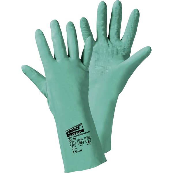 Leipold Doehle 1463-10 Kemi Nitril Kemikaliehandskar Storlek (handskar): 10, XL EN 420:2003+A1:2009, EN 374-5:2016, EN