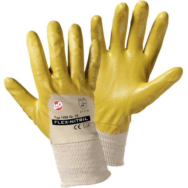 Leipold Doehle Flex Nitril 1496-10 Nitrilgummi Arbetshandske Storlek (handskar): 10, XL EN 388 CAT II 1 par