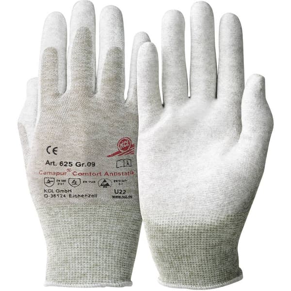 KCL Camapur Comfort Antistatik 625-7 Polyamid Arbetshandske Storlek (handskar): 7, S EN 16350:2014-07 CAT II 1 par
