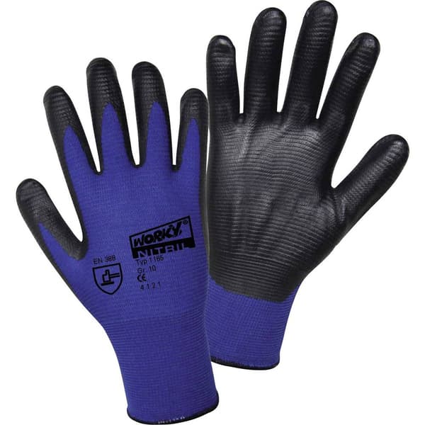 Leipold Doehle Nylon Super Grip Nitrile 1165-8 Nylon Arbetshandske Storlek (handskar): 8, M EN 388 CAT II 1 par
