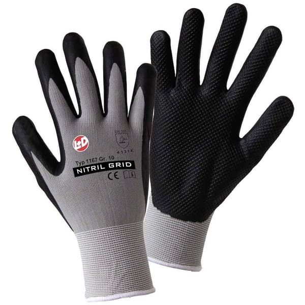 Leipold Doehle NITRIL GRID 1167-10 Nylon Arbetshandske Storlek (handskar): 10, XL EN 388:2016 CAT II 1 par