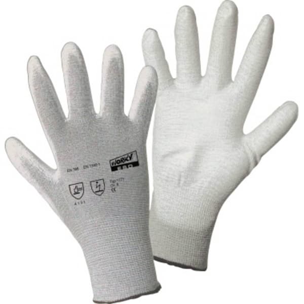 Leipold Doehle ESD Nylon/Carbon-PU 1171-9 Nylon Arbetshandske Storlek (handskar): 9, L EN 388:2016 CAT II 1 st