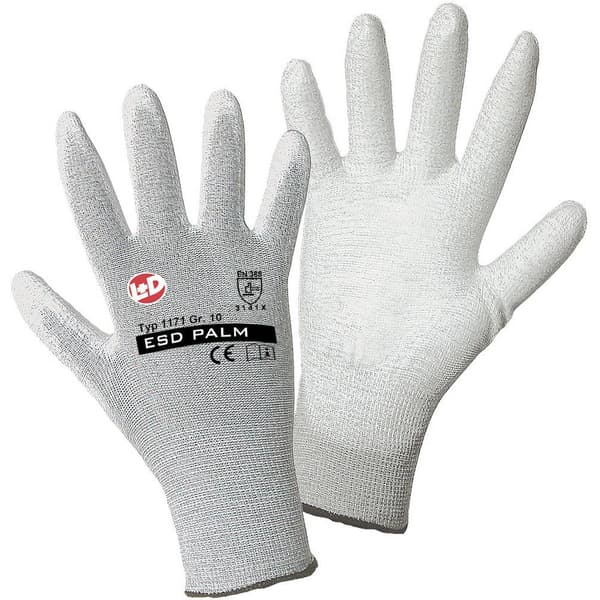 Leipold Doehle ESD Nylon/Carbon-PU 1171-9 Nylon Arbetshandske Storlek (handskar): 9, L EN 388:2016 CAT II 1 st