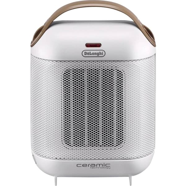 DeLonghi HFX30C18.IW Keramisk värmefläkt 55 m² Vit Brun, Vit