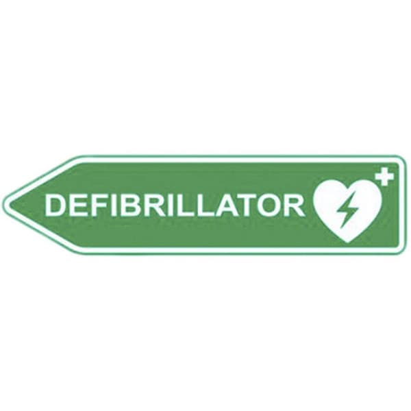 MEDX5 AED-Z-SCHILD-L AED-skylt Utomhus Aluminium
