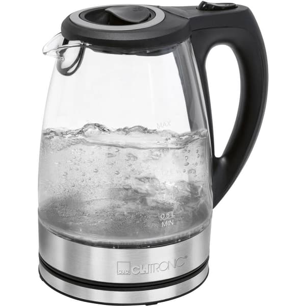 Clatronic WKS 3744 G Vattenkokare Rostfritt stål, Glas Kapacitet: 1.7 l