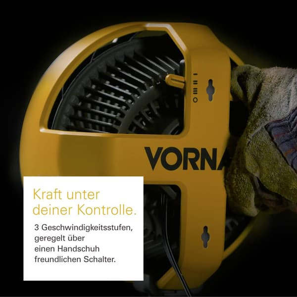 Vornado Heavy Duty EXO5 Stående fläkt 37.2 W Gul, Grå Svängbar