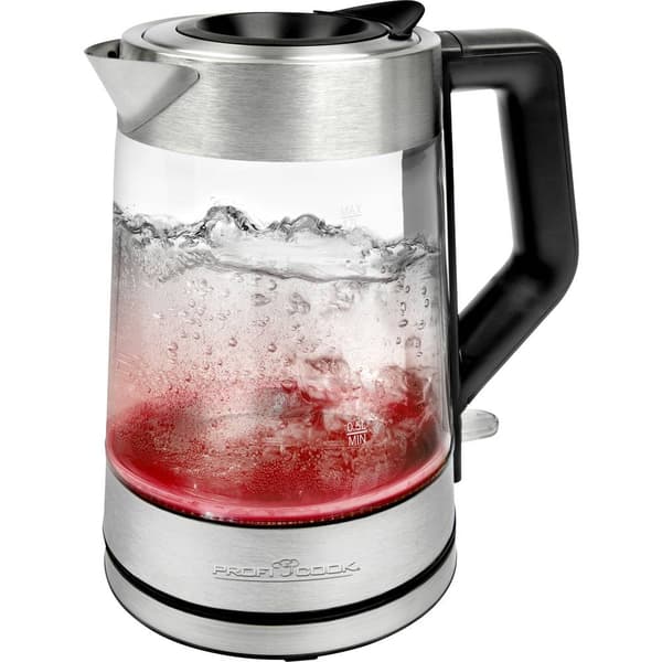 Profi Cook WKS 1190 Vattenkokare Glas, Rostfritt stål Kapacitet: 1.7 l