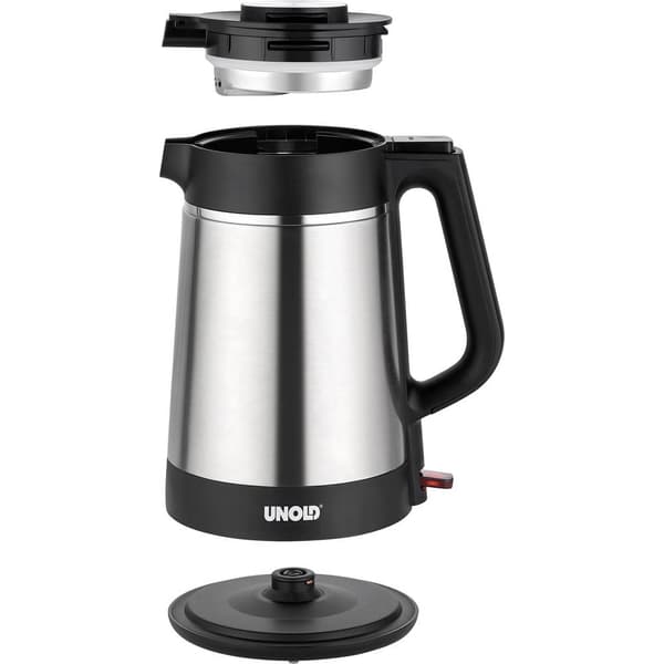 Unold BLITZKOCHER Thermo Vattenkokare Rostfritt stål, Svart Kapacitet: 1.5 l