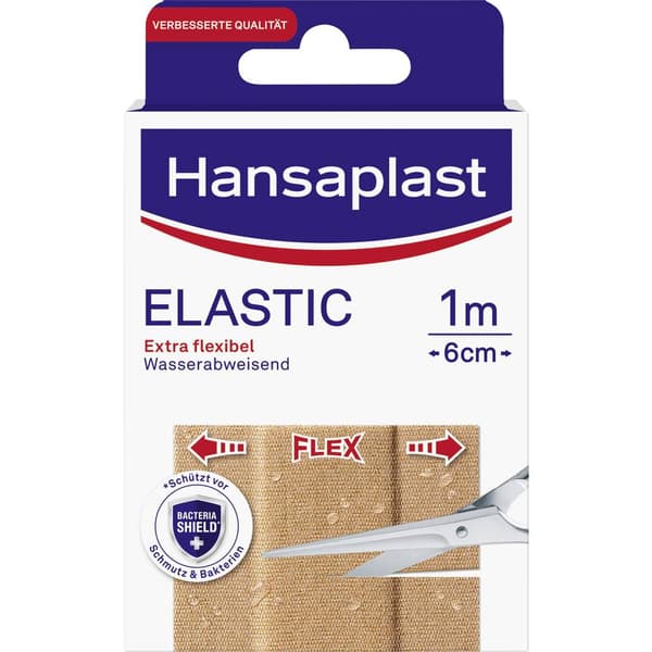 Hansaplast 02607-00000 Plåster Elastiska 1 m x 6 cm 1 m