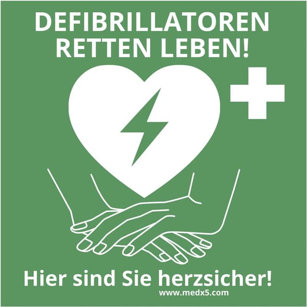 MEDX5 AED-Z-AKL-10 AED-klistermärken Inomhus