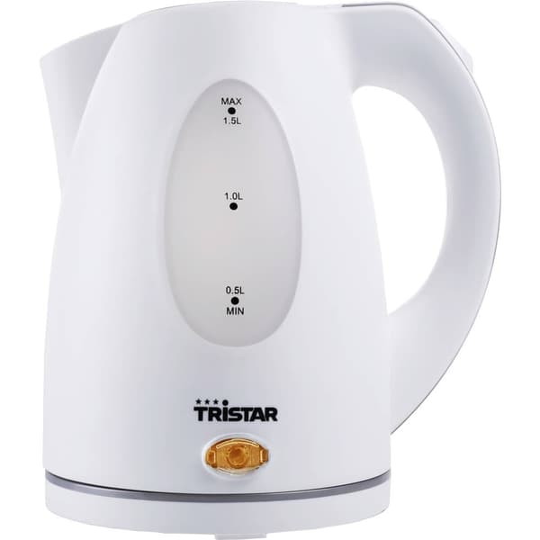 Tristar WK-1324 Vattenkokare sladdlös, BPA-fri, Överhettningsskydd Vit Kapacitet: 1.5 l