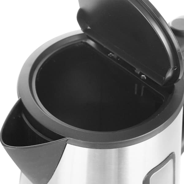 EMERIO WK-122829 Vattenkokare Silver, Svart Kapacitet: 1.7 l