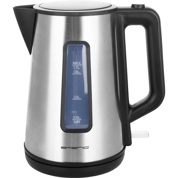 EMERIO WK-122829 Vattenkokare Silver, Svart Kapacitet: 1.7 l