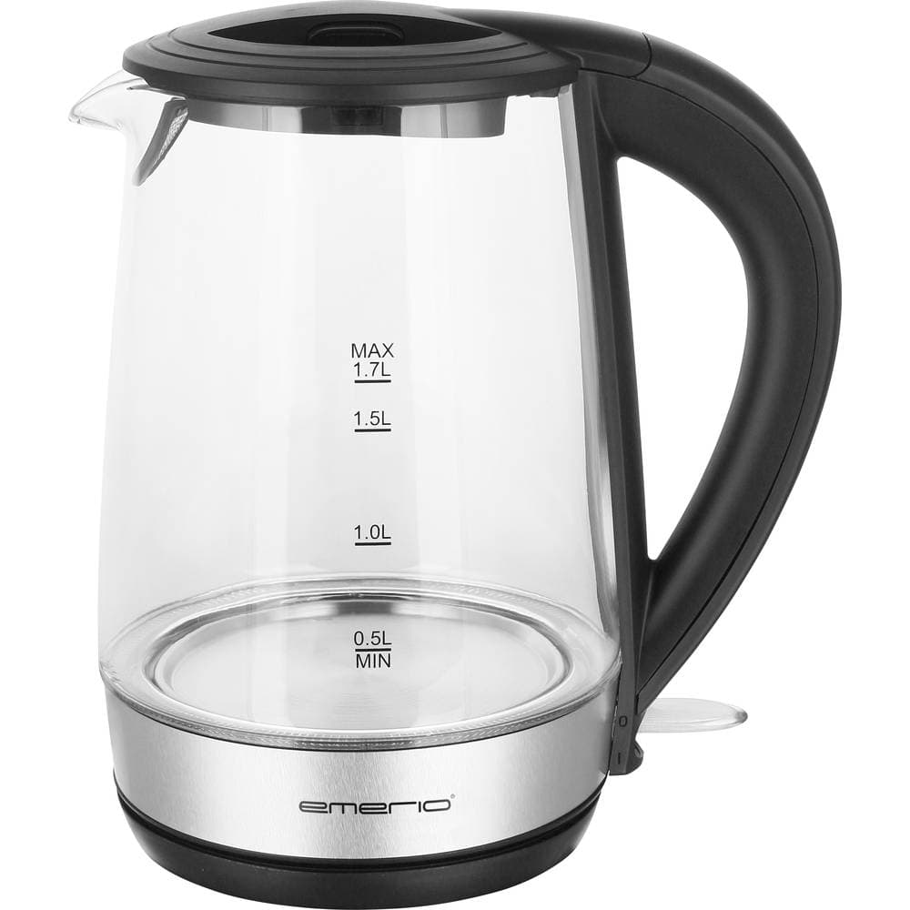 EMERIO WK-123131 Vattenkokare sladdlös, BPA-fri Rostfritt stål, Svart