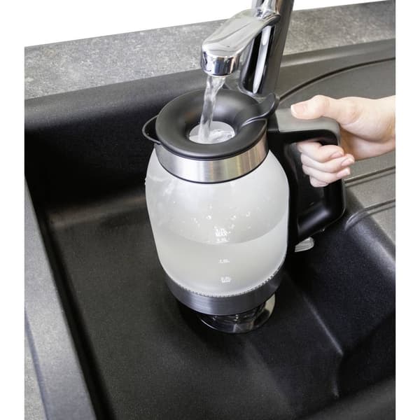 Profi Cook PC-WKS 1215 G Vattenkokare sladdlös, Överhettningsskydd Rostfritt stål, Svart Kapacitet: 1.7 l