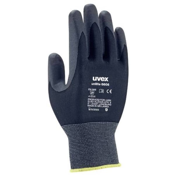 uvex unilite / unipur 6057308 Polyamid, Nitrilskum Monteringshandskar Storlek (handskar): 8 EN 388 1 par
