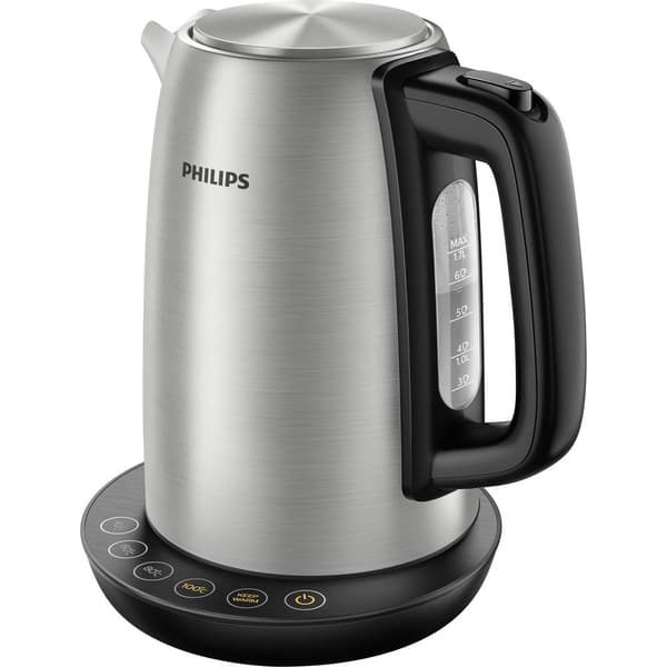 Philips Home HD9359/90 Avance Vattenkokare Rostfritt stål, Svart Kapacitet: 1.7 l