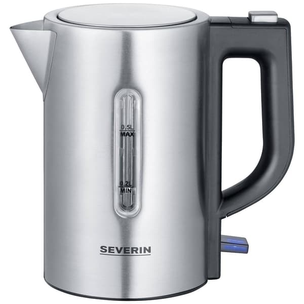 Severin WK 3647 Vattenkokare BPA-fri Rostfritt stål, Svart Kapacitet: 0.5 l