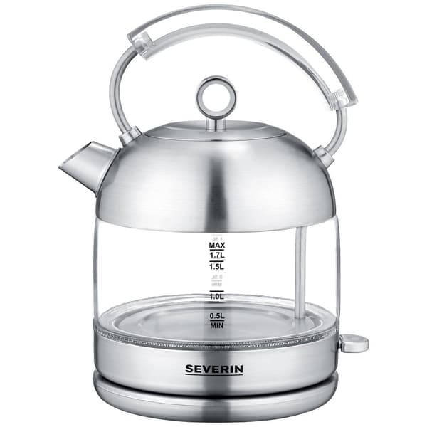 Severin WK 3459 Vattenkokare sladdlös, BPA-fri Rostfritt stål Kapacitet: 1.7 l
