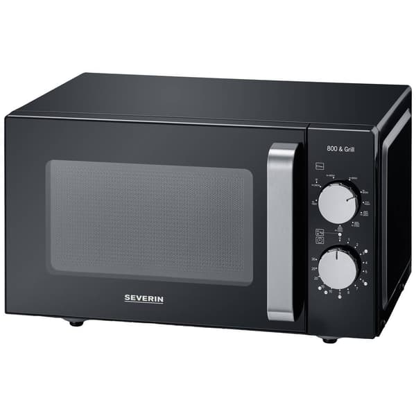 Severin MW 7762 Mikrovågsugn Svart, Rostfritt stål 800 W Grillfunktion