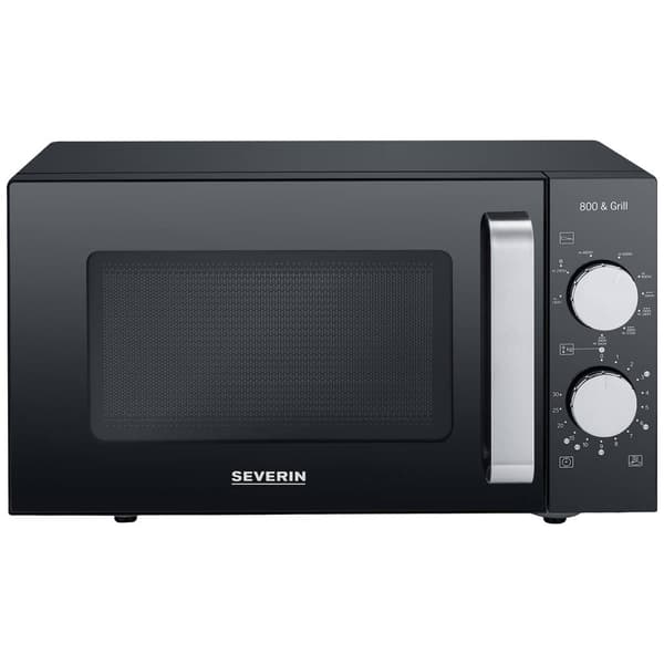 Severin MW 7762 Mikrovågsugn Svart, Rostfritt stål 800 W Grillfunktion