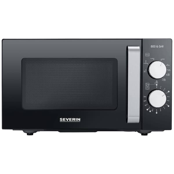 Severin MW 7762 Mikrovågsugn Svart, Rostfritt stål 800 W Grillfunktion